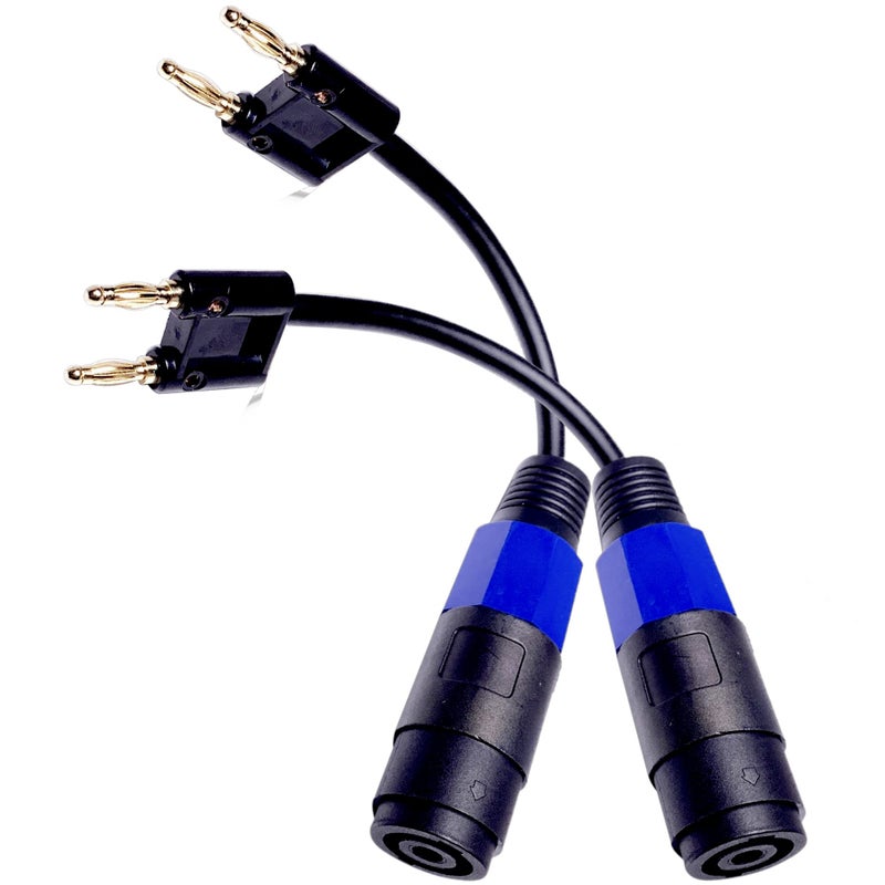 CNCESS CESS-096 Dual Banana Plug to Female Speakon Connector, 2 Pack - Image 4